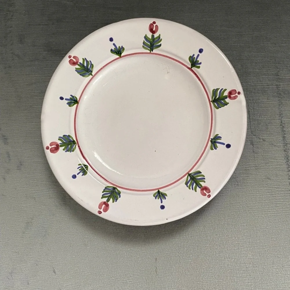 Vintage Hand painted ceramic plate signed by artist